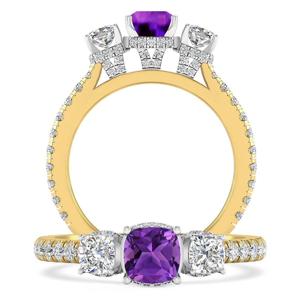 Yellow Gold - Amethyst