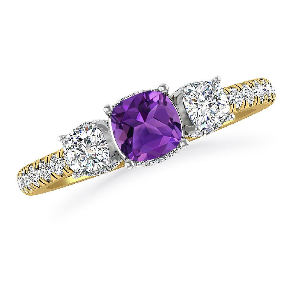 Yellow Gold - Amethyst