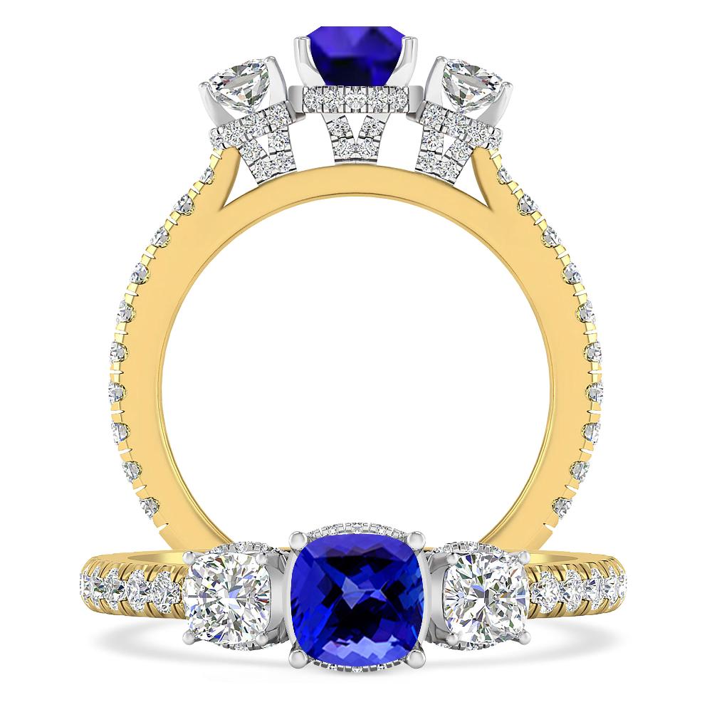 Yellow Gold - Tanzanite