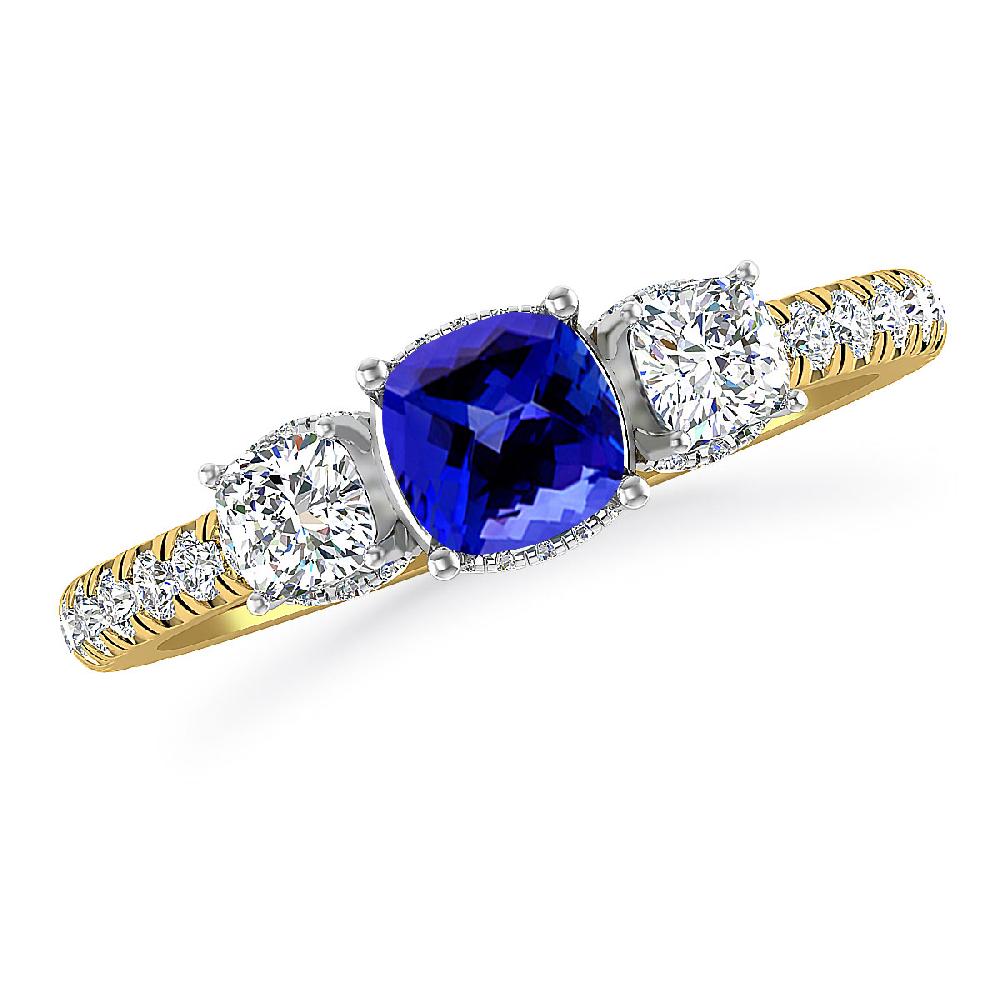 Yellow Gold - Tanzanite