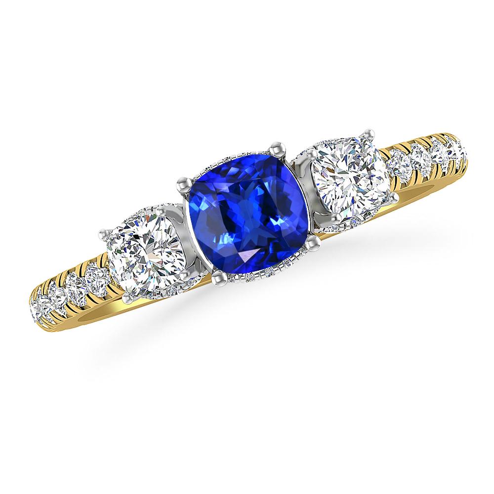 Yellow Gold - Tanzanite