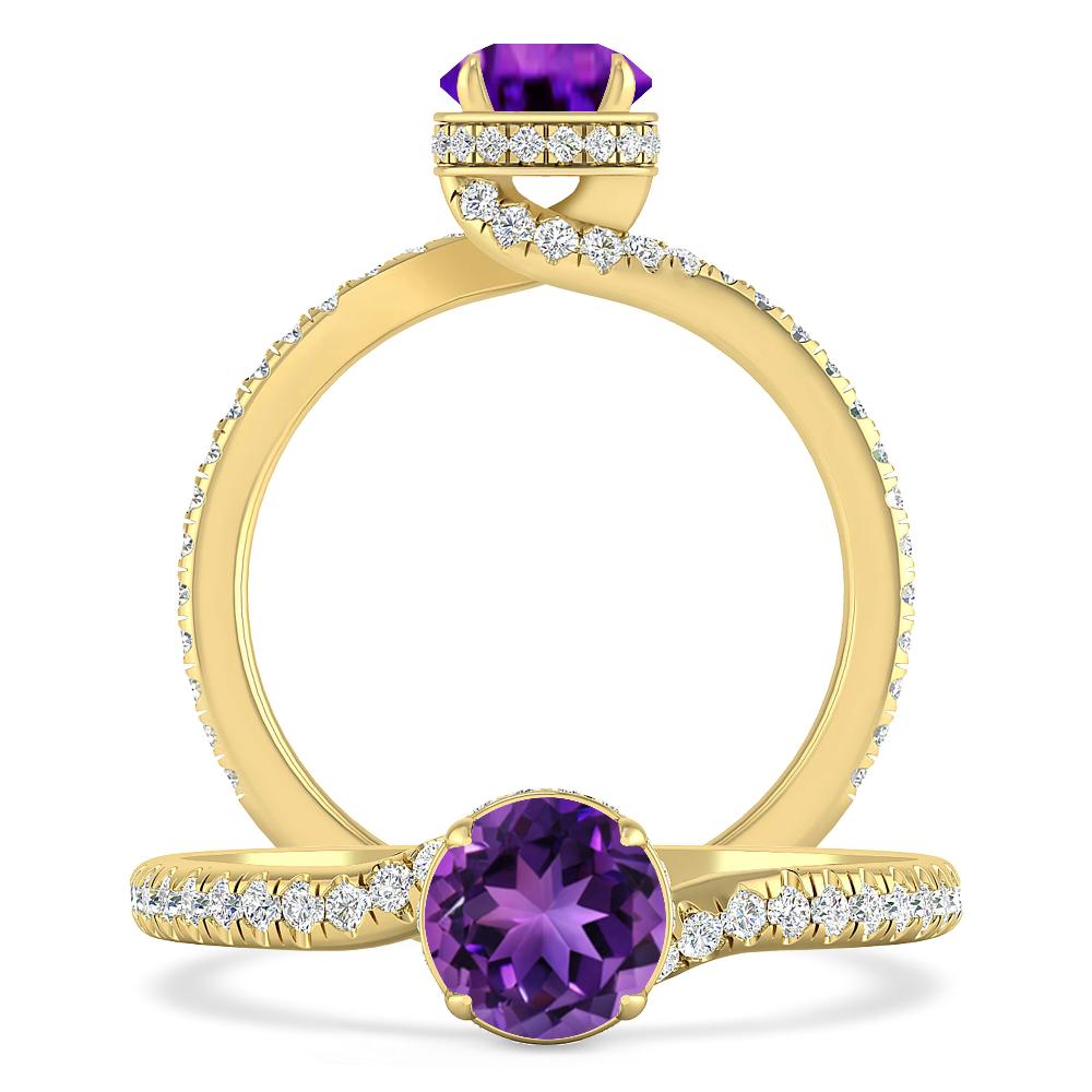 Yellow Gold - Amethyst