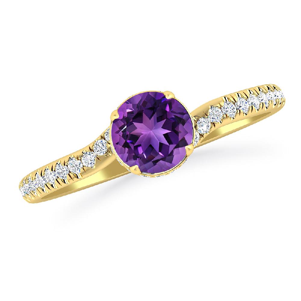 Yellow Gold - Amethyst