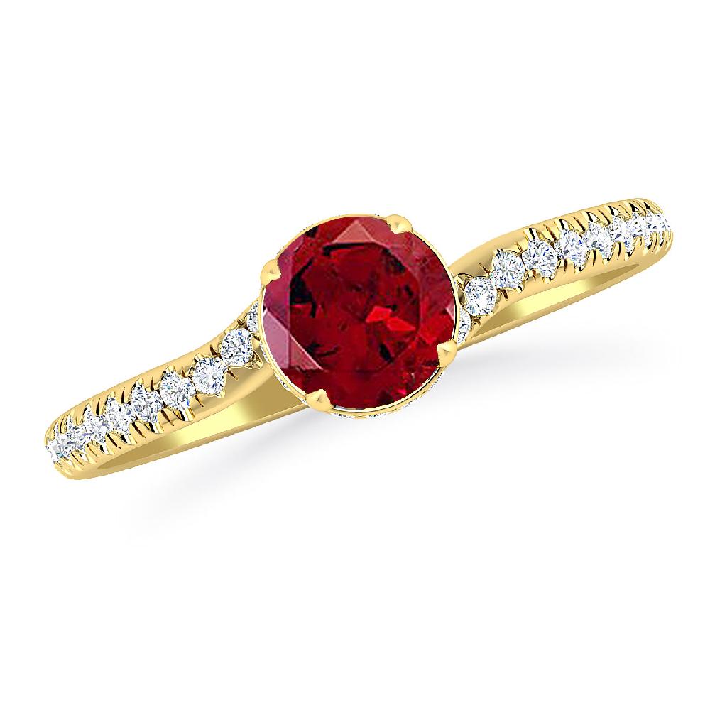 Yellow Gold - Garnet