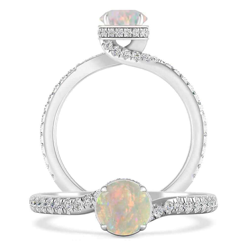 White Gold - Opal