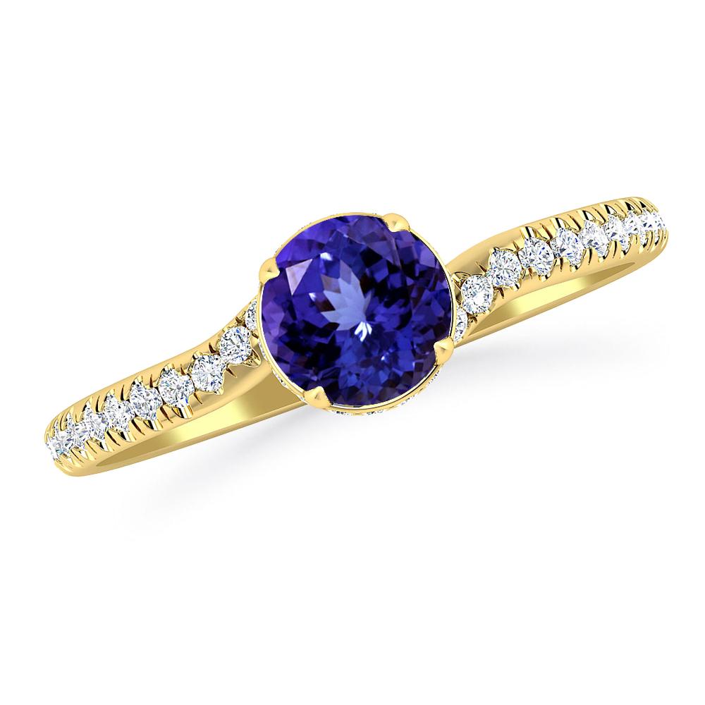 Yellow Gold - Tanzanite