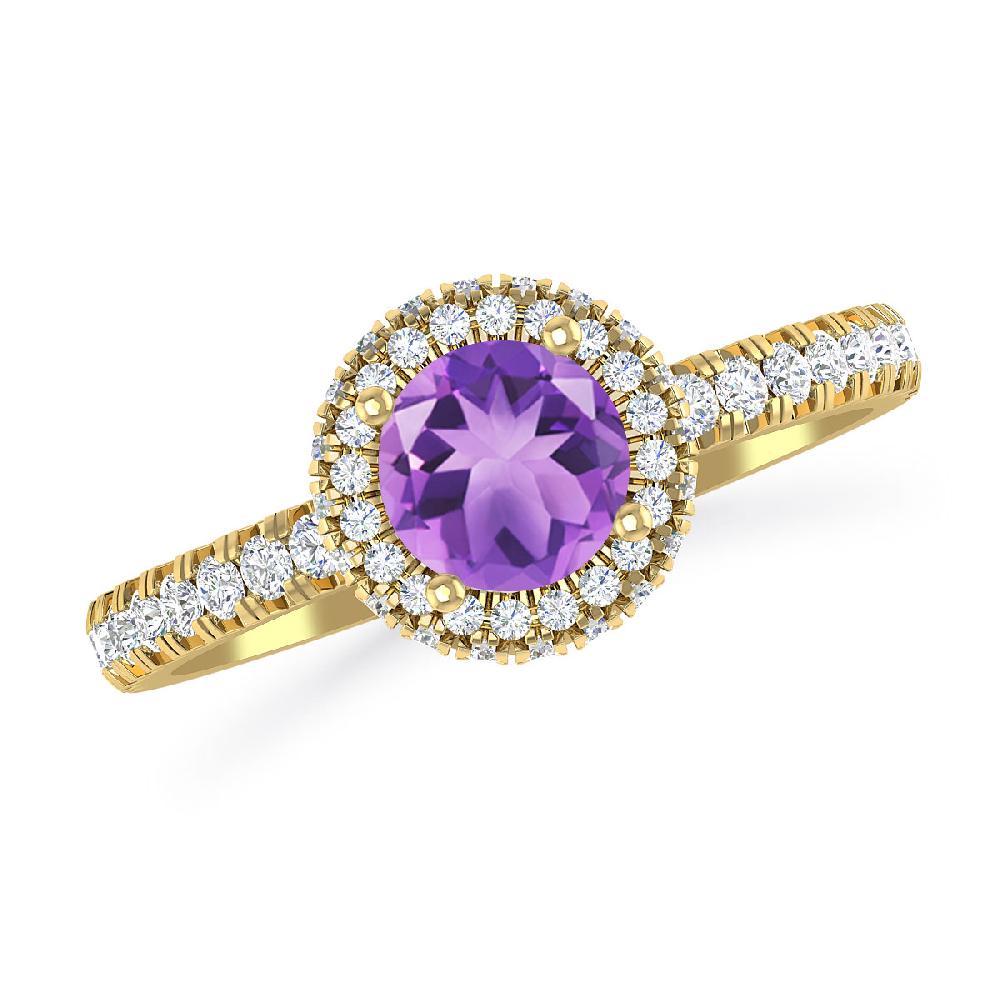 Yellow Gold - Amethyst