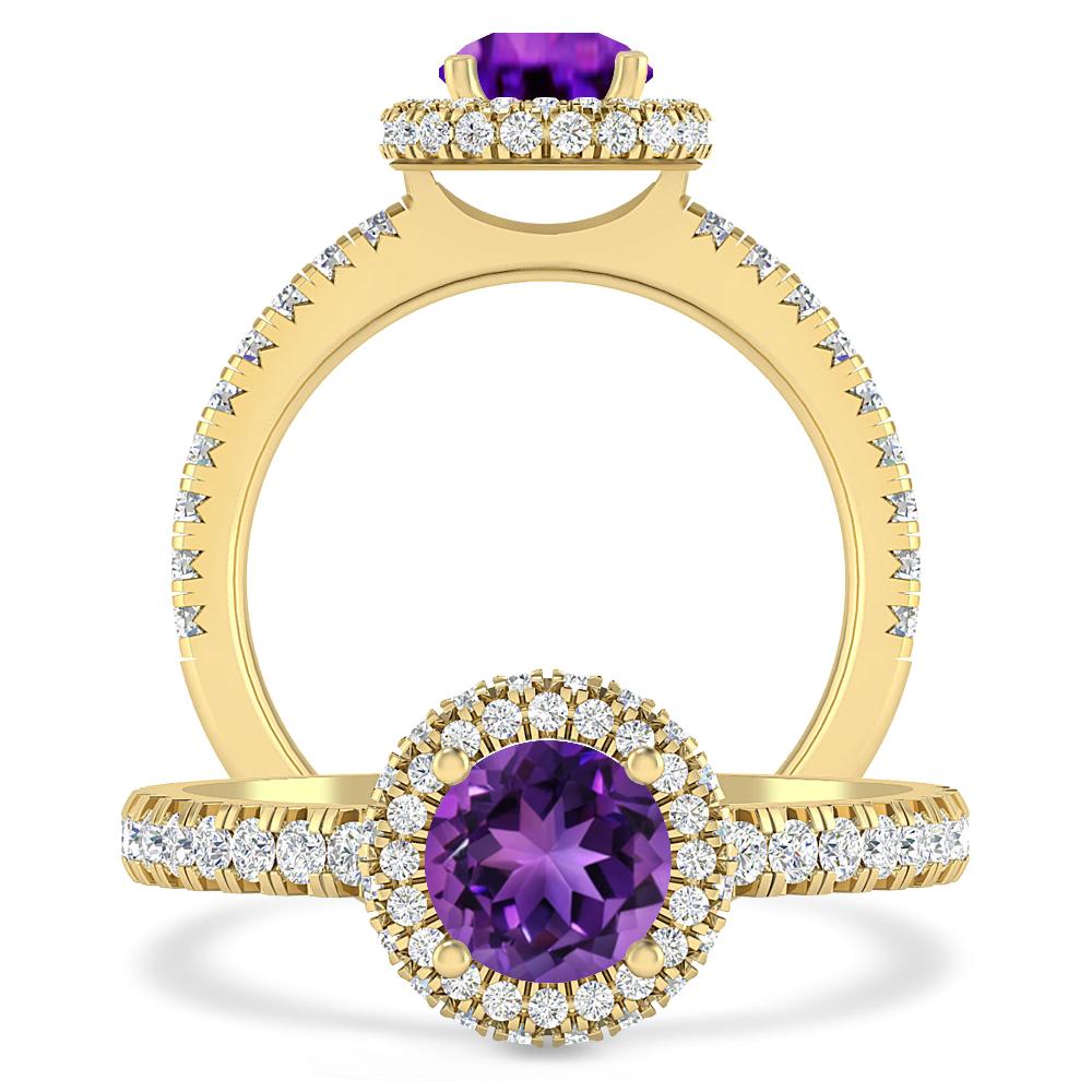 Yellow Gold - Amethyst