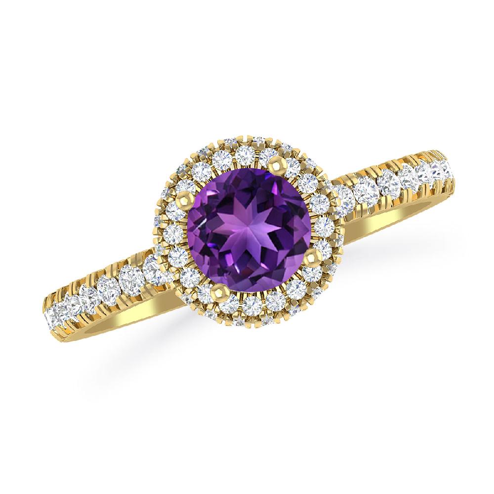 Yellow Gold - Amethyst