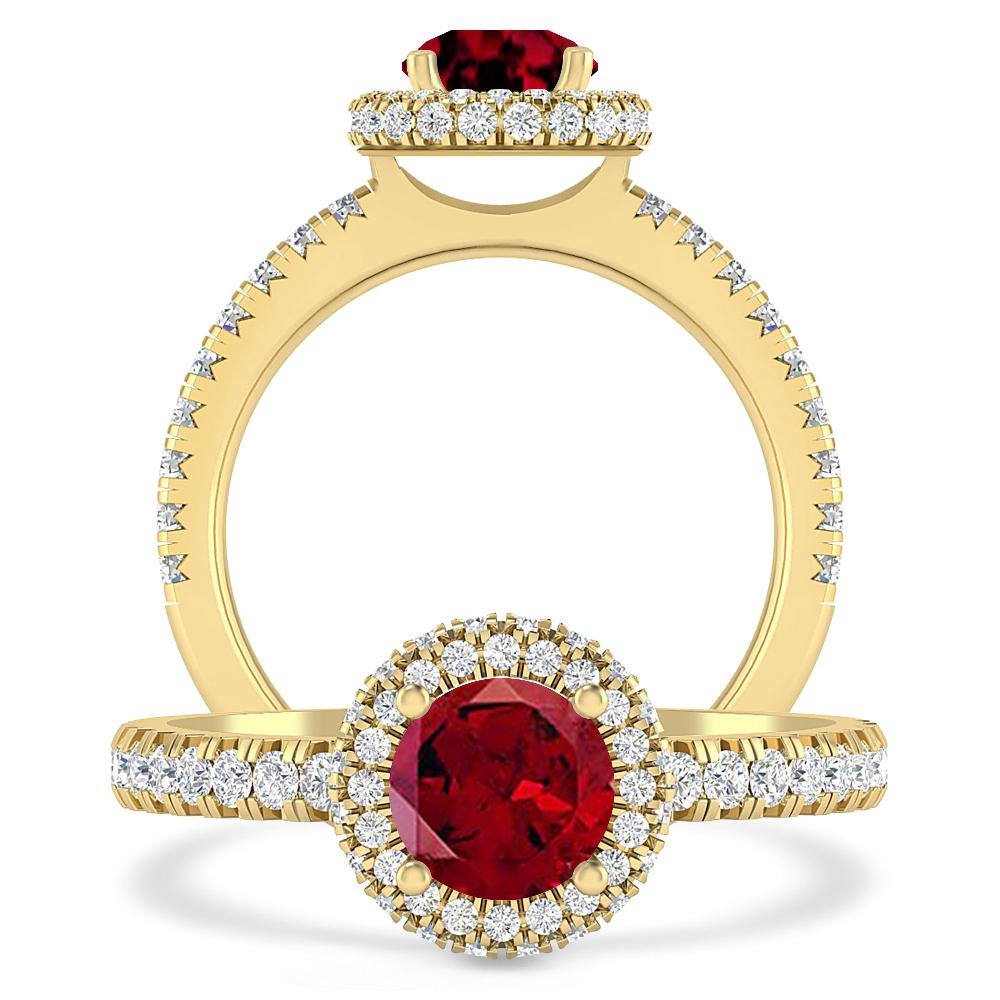 Yellow Gold - Garnet