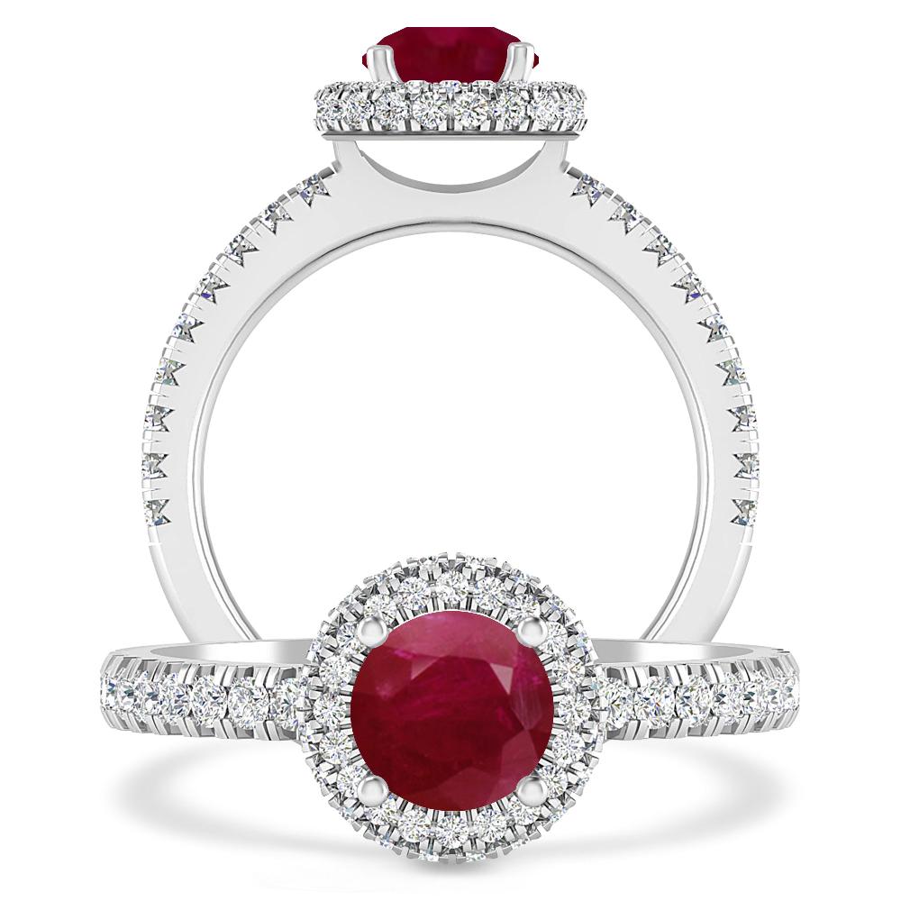 White Gold - Ruby