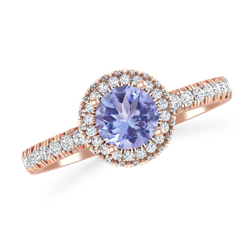 Rose Gold - Tanzanite