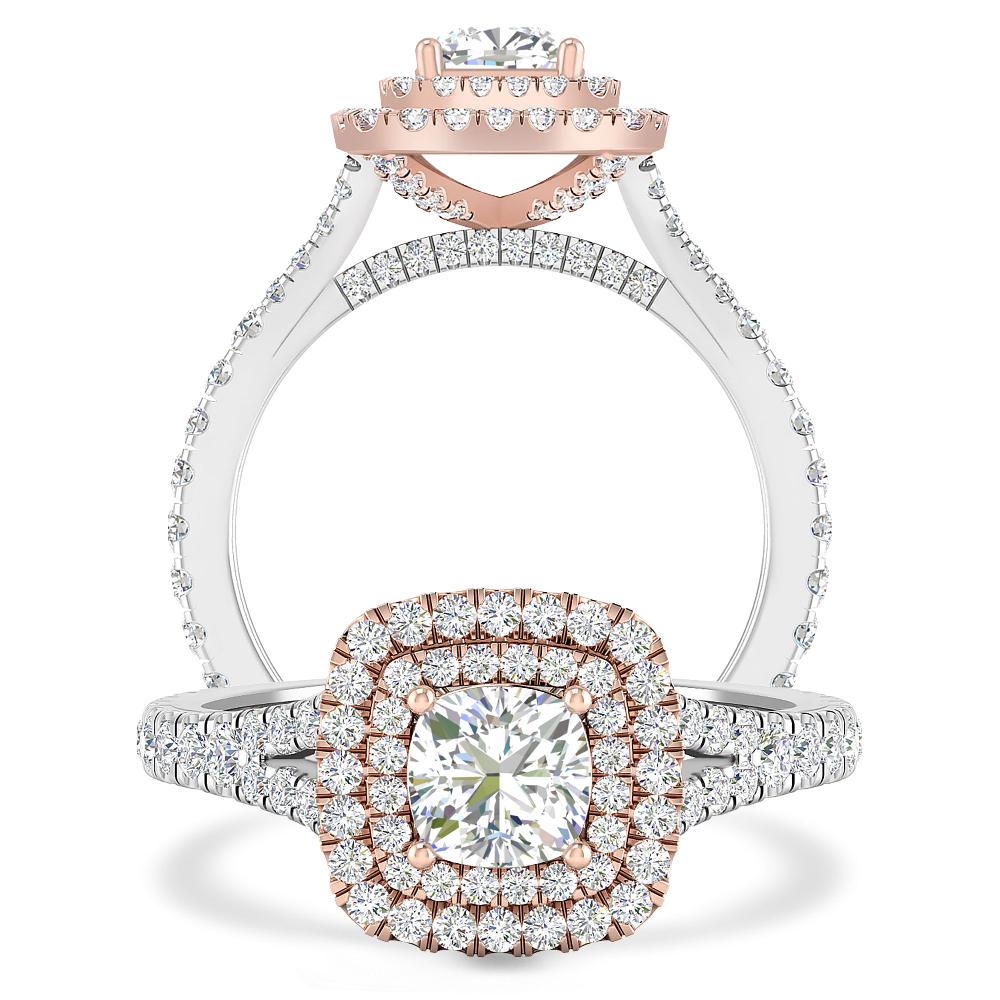 White Gold/Rose Gold - Diamond