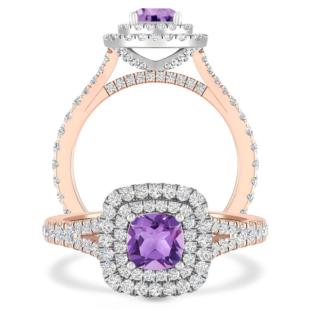 Rose Gold/White Gold - Amethyst