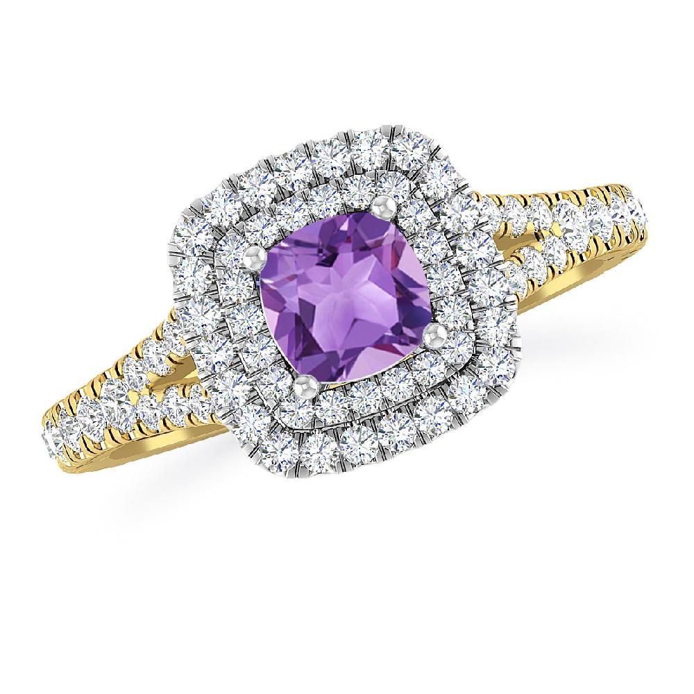 Yellow Gold/White Gold - Amethyst