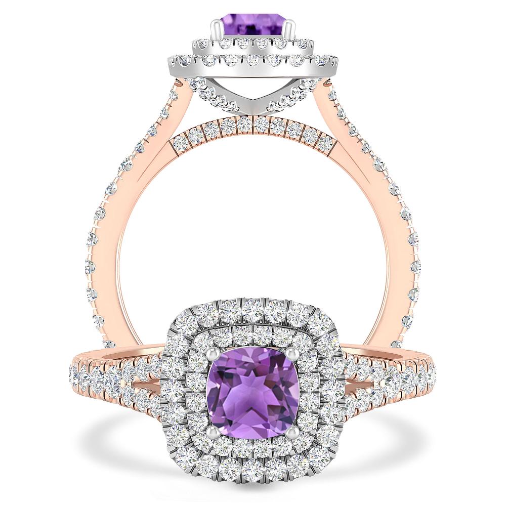 Rose Gold/White Gold - Amethyst