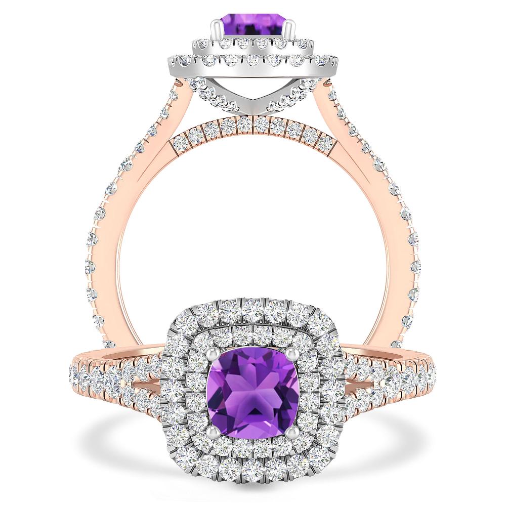 Rose Gold/White Gold - Amethyst