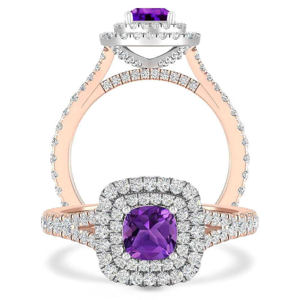 Rose Gold/White Gold - Amethyst