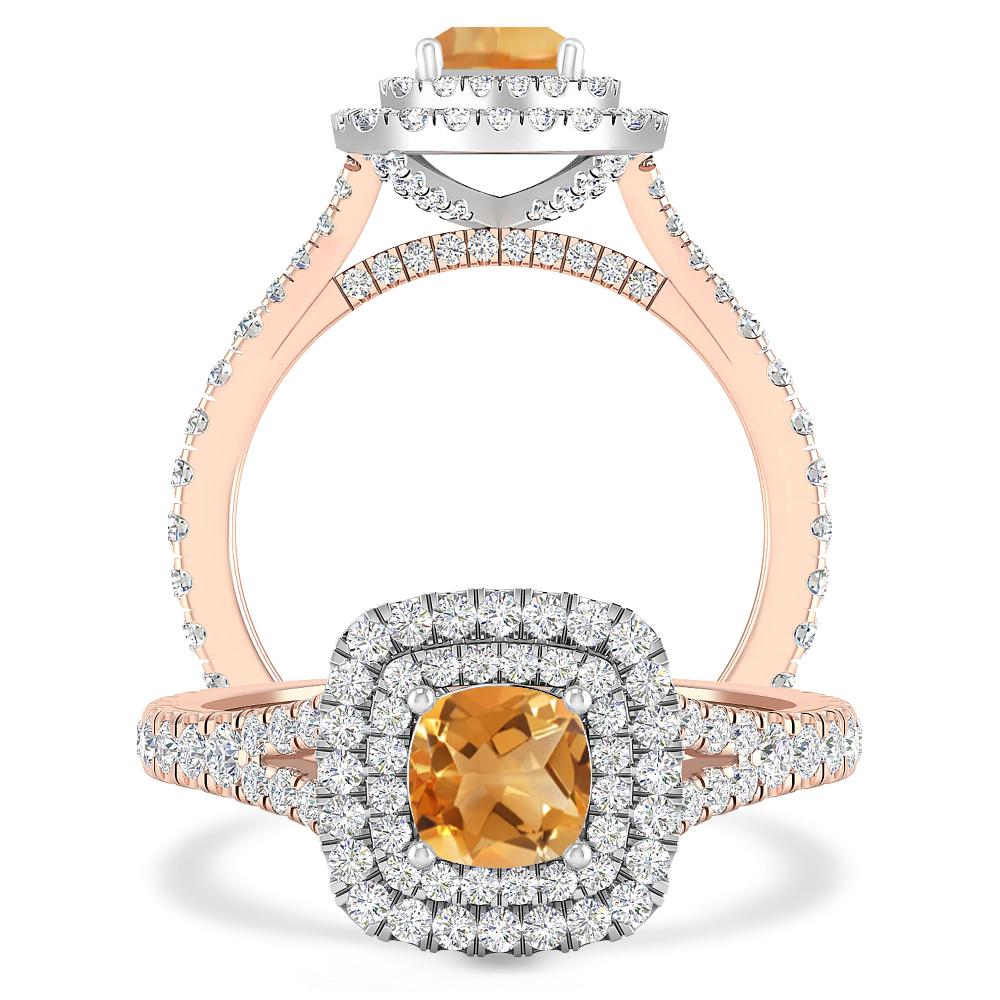 Rose Gold/White Gold - Citrine