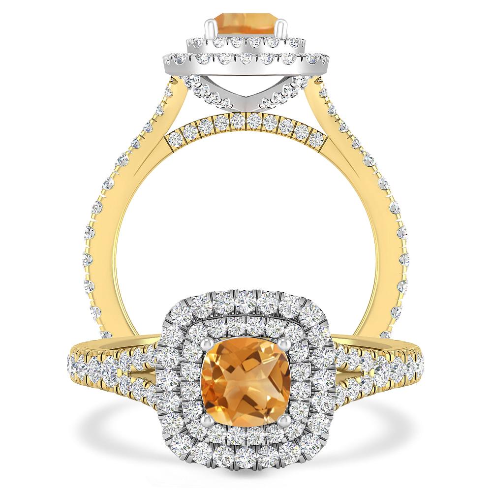 Yellow Gold/White Gold - Citrine