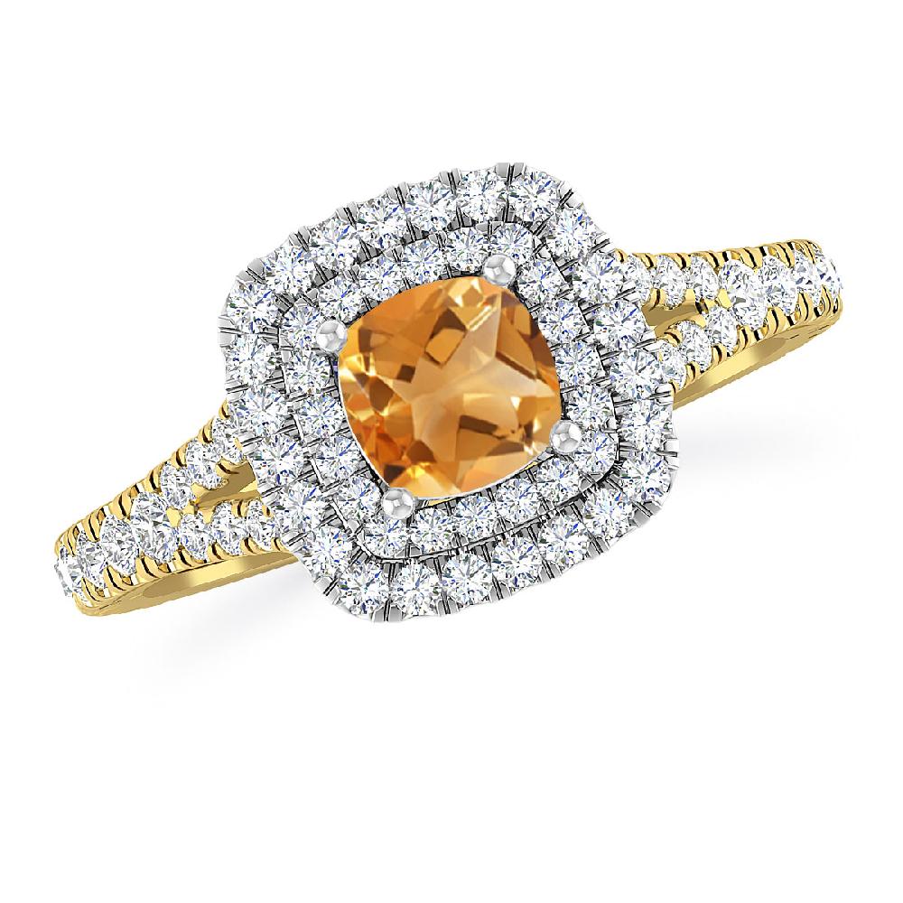 Yellow Gold/White Gold - Citrine