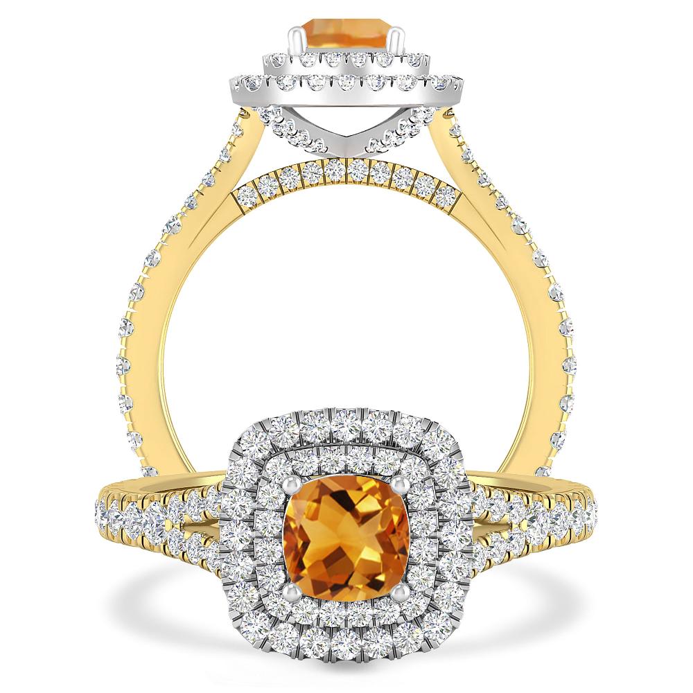 Yellow Gold/White Gold - Citrine