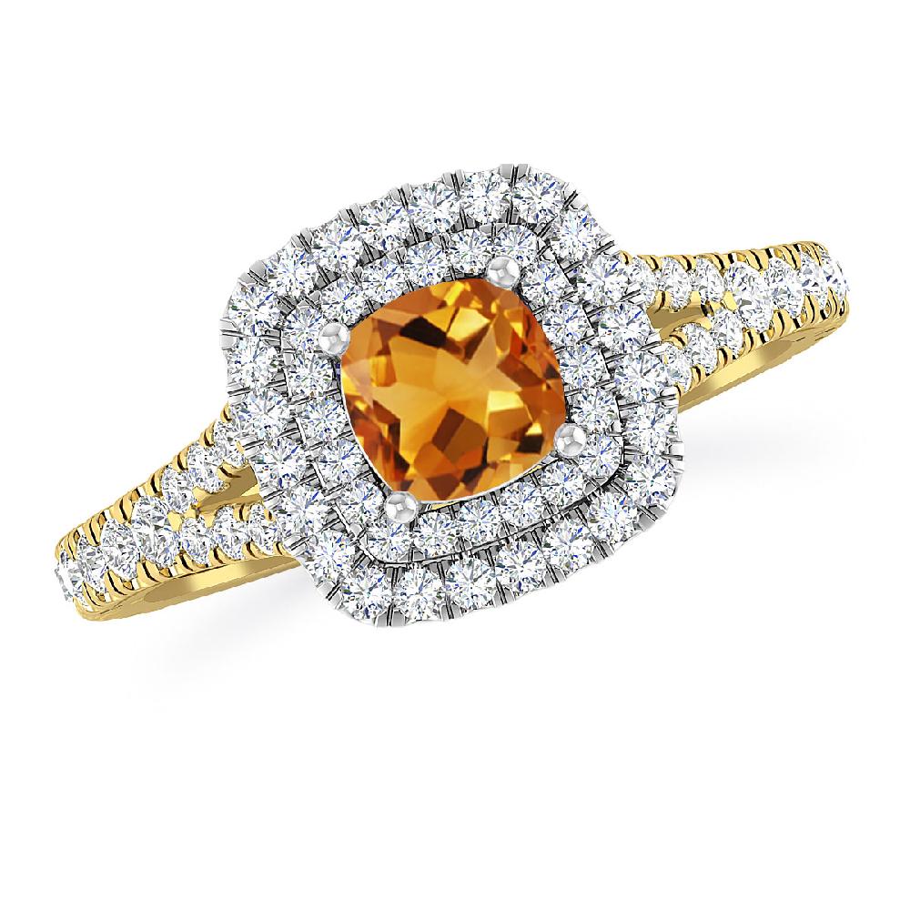 Yellow Gold/White Gold - Citrine