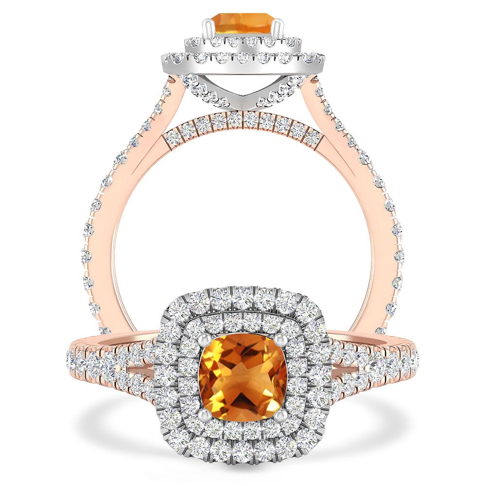 Rose Gold/White Gold - Citrine