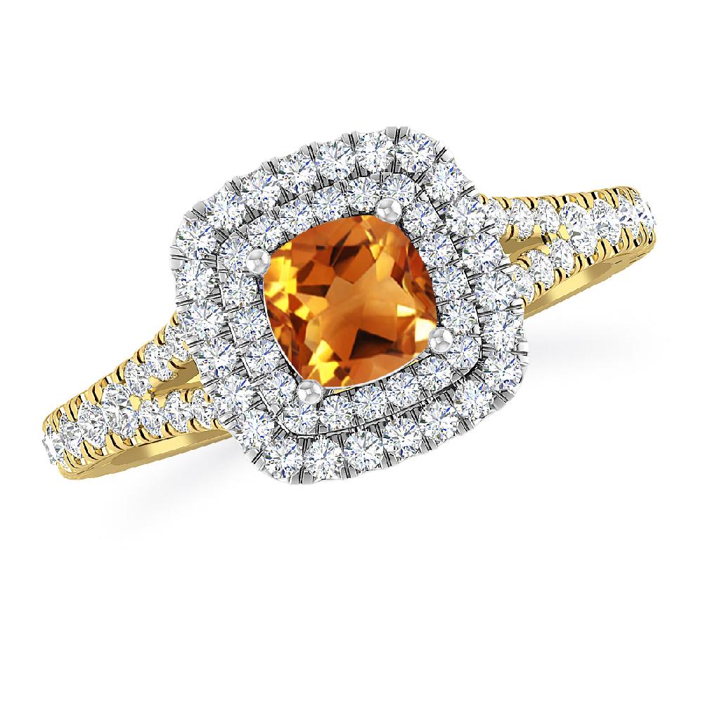 Yellow Gold/White Gold - Citrine