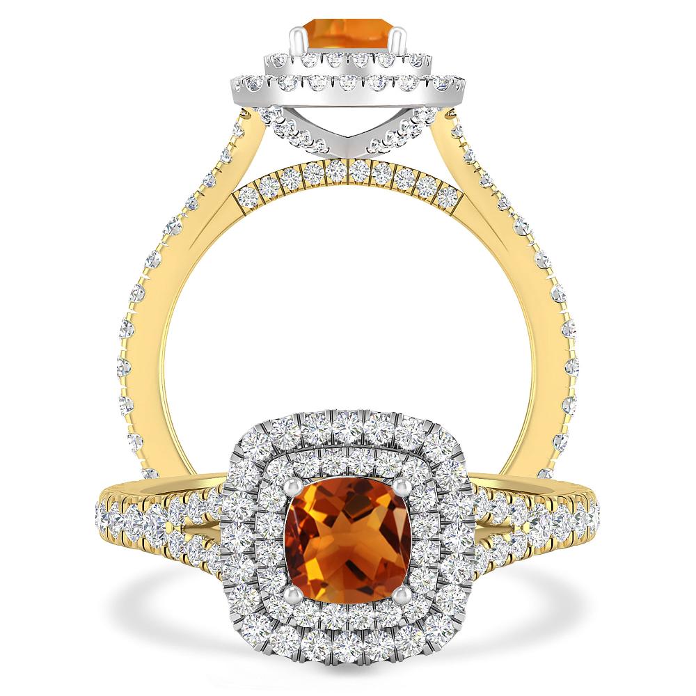 Yellow Gold/White Gold - Citrine