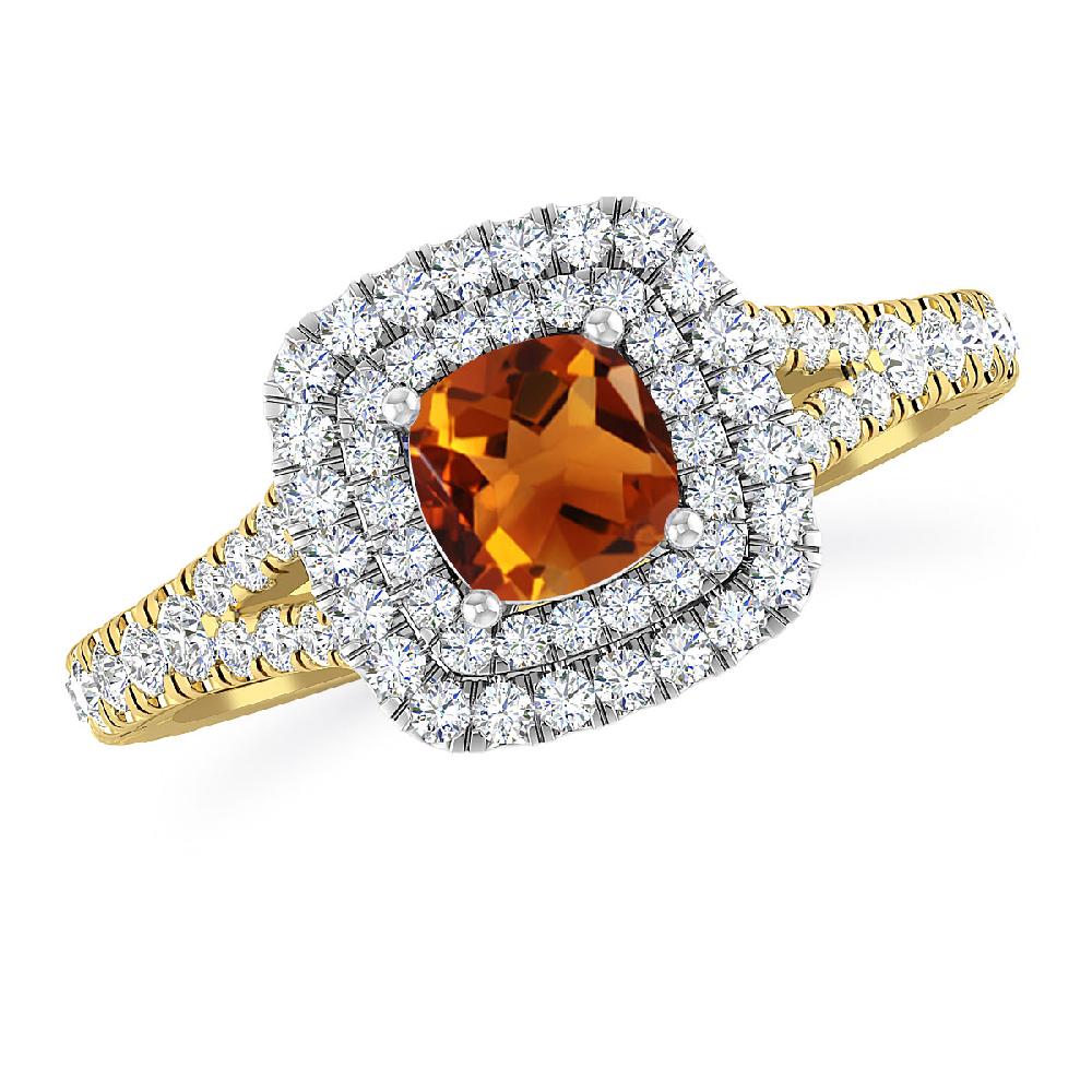 Yellow Gold/White Gold - Citrine