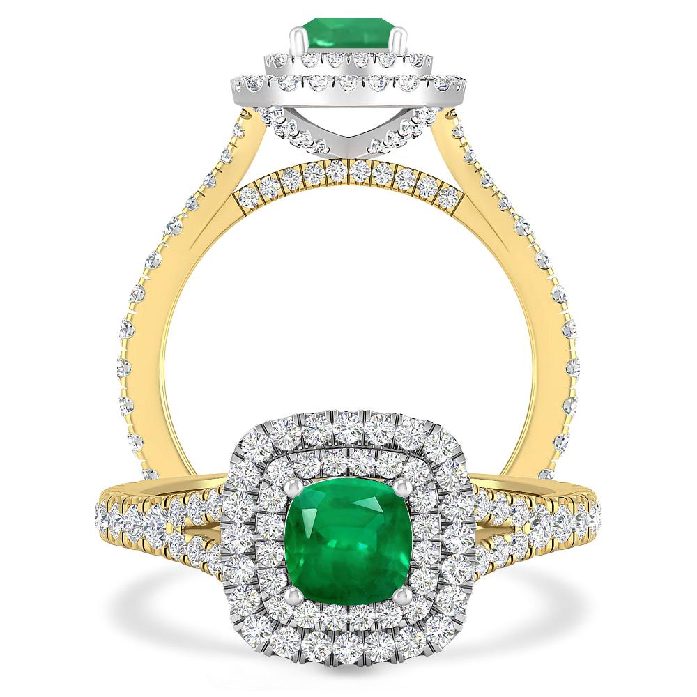 Yellow Gold/White Gold - Emerald