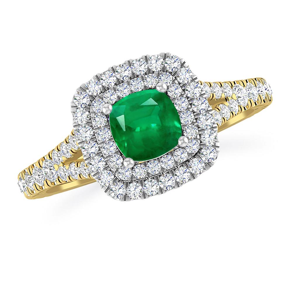 Yellow Gold/White Gold - Emerald