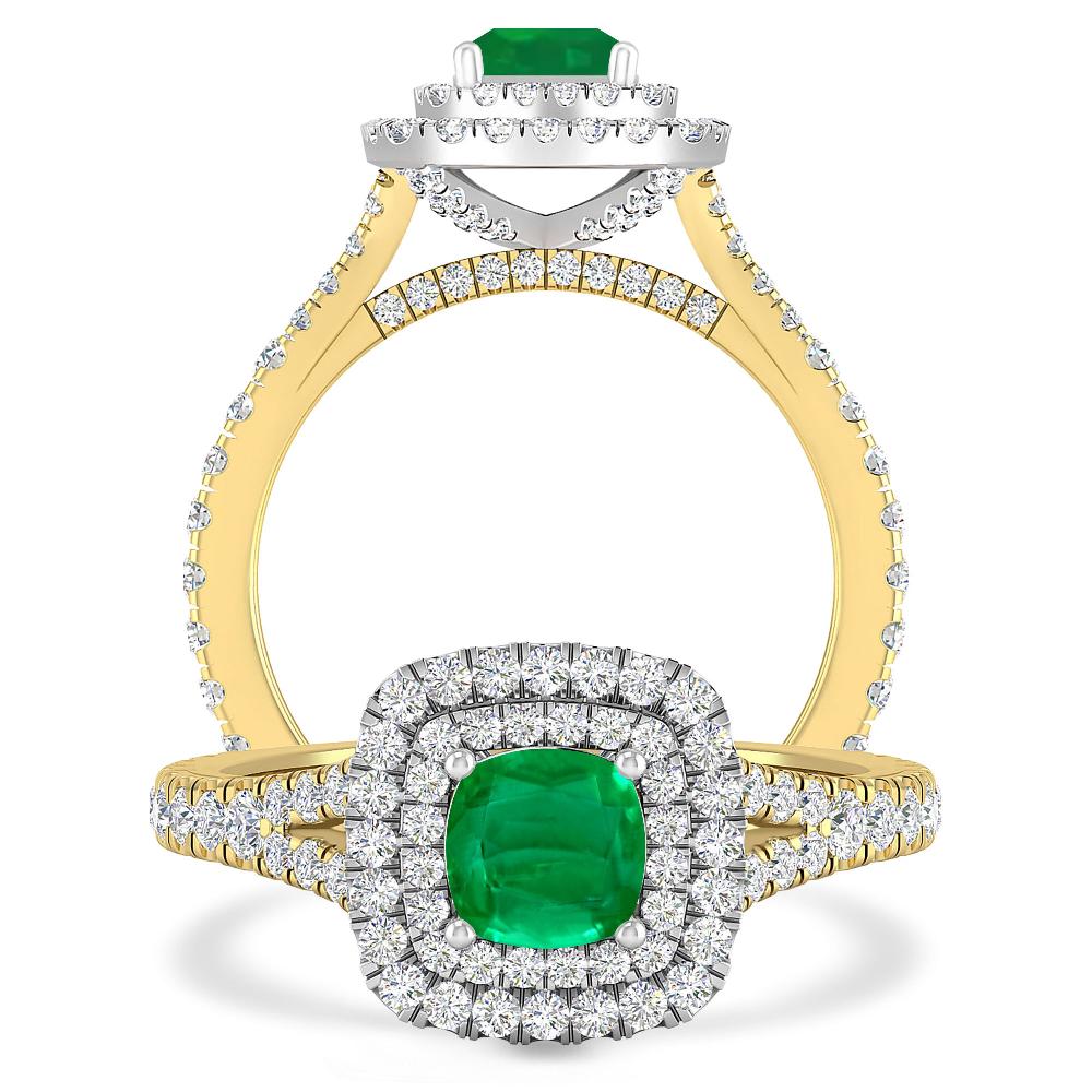 Yellow Gold/White Gold - Emerald