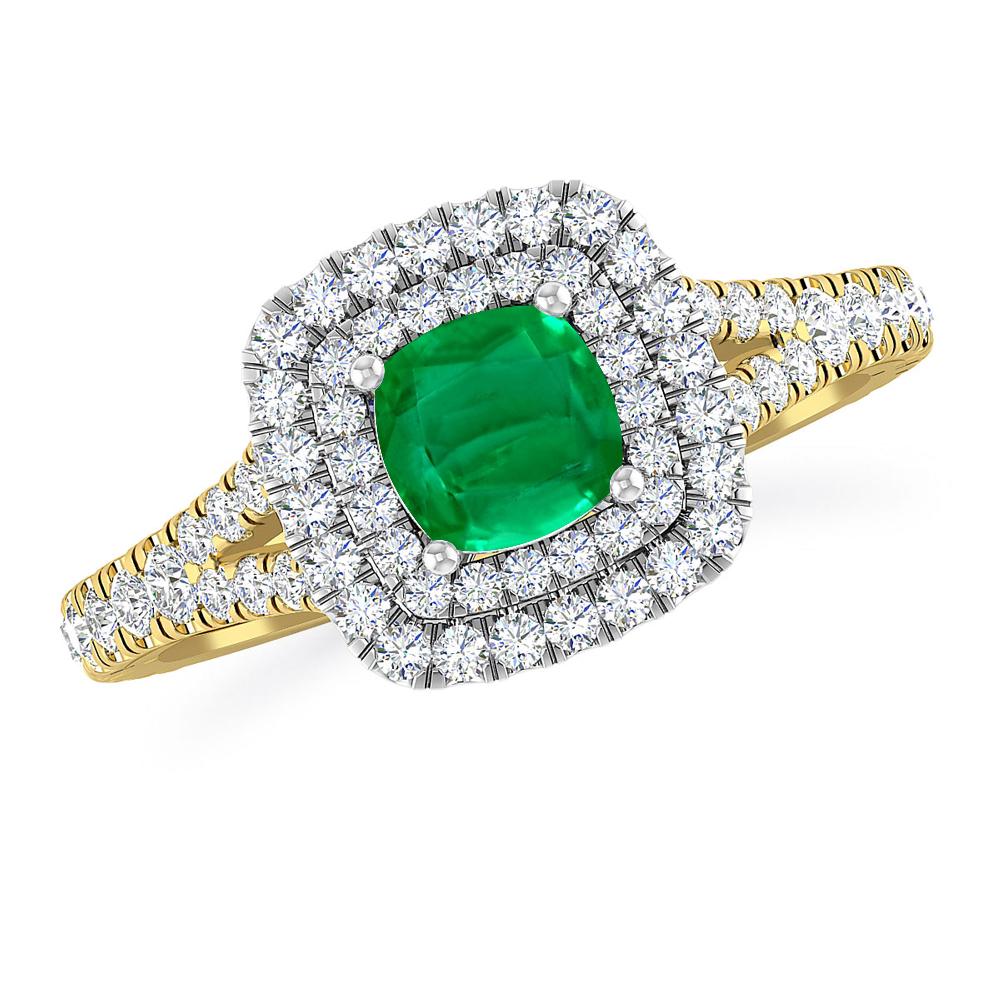 Yellow Gold/White Gold - Emerald