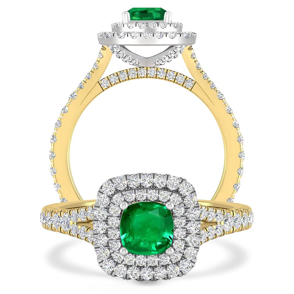 Yellow Gold/White Gold - Emerald