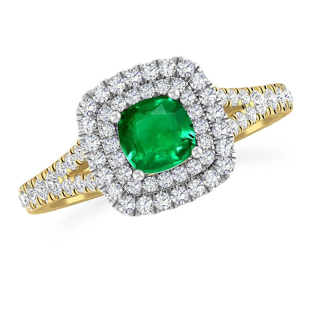 Yellow Gold/White Gold - Emerald