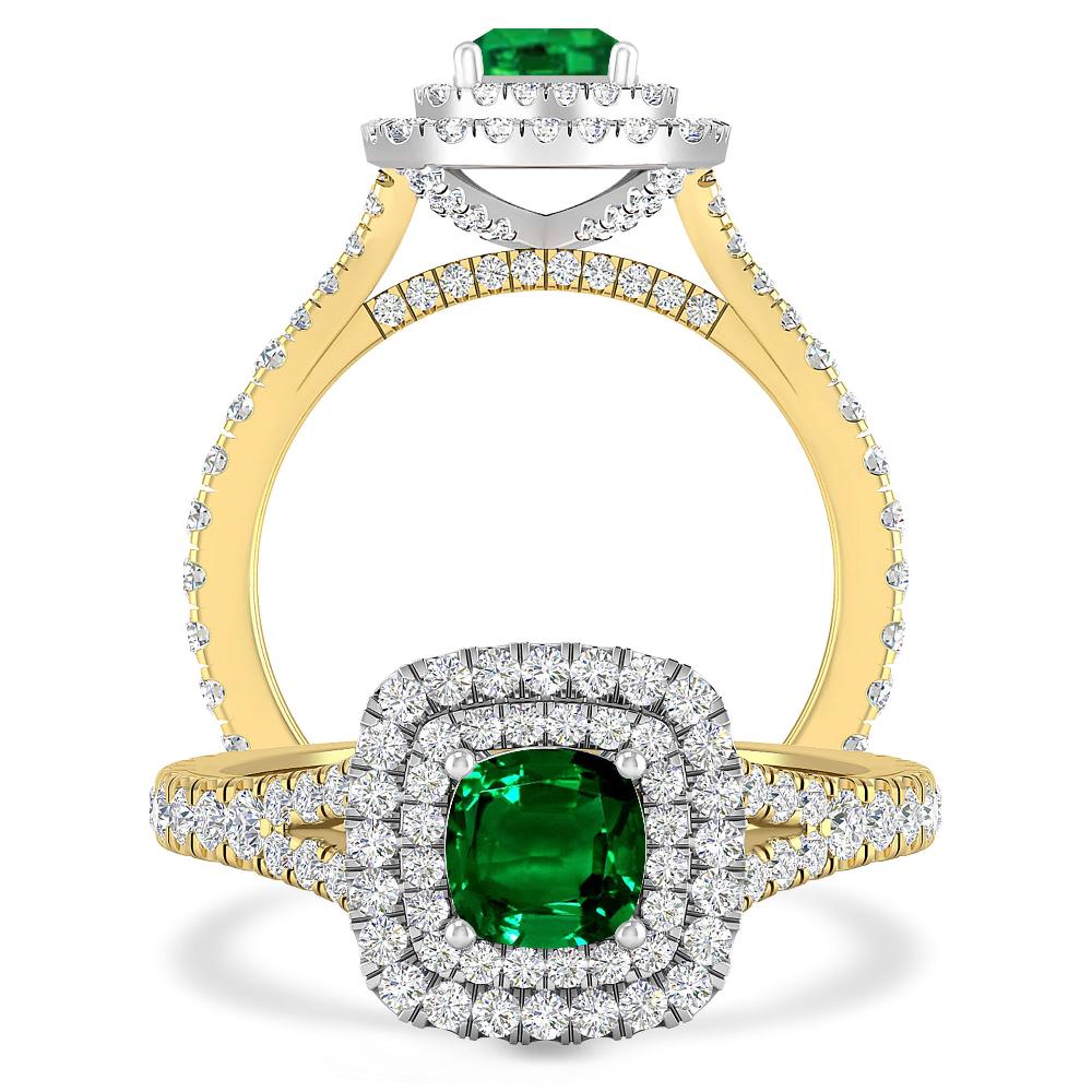 Yellow Gold/White Gold - Emerald