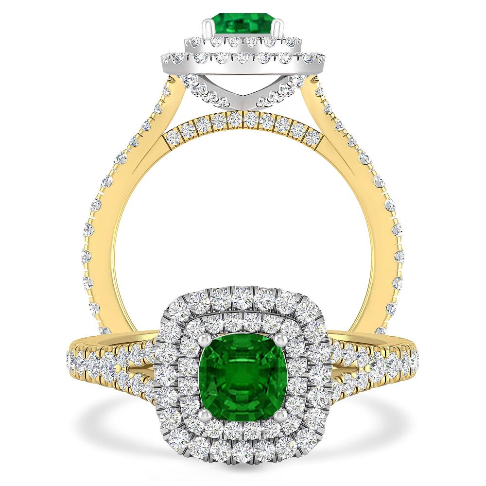 Yellow Gold/White Gold - Emerald