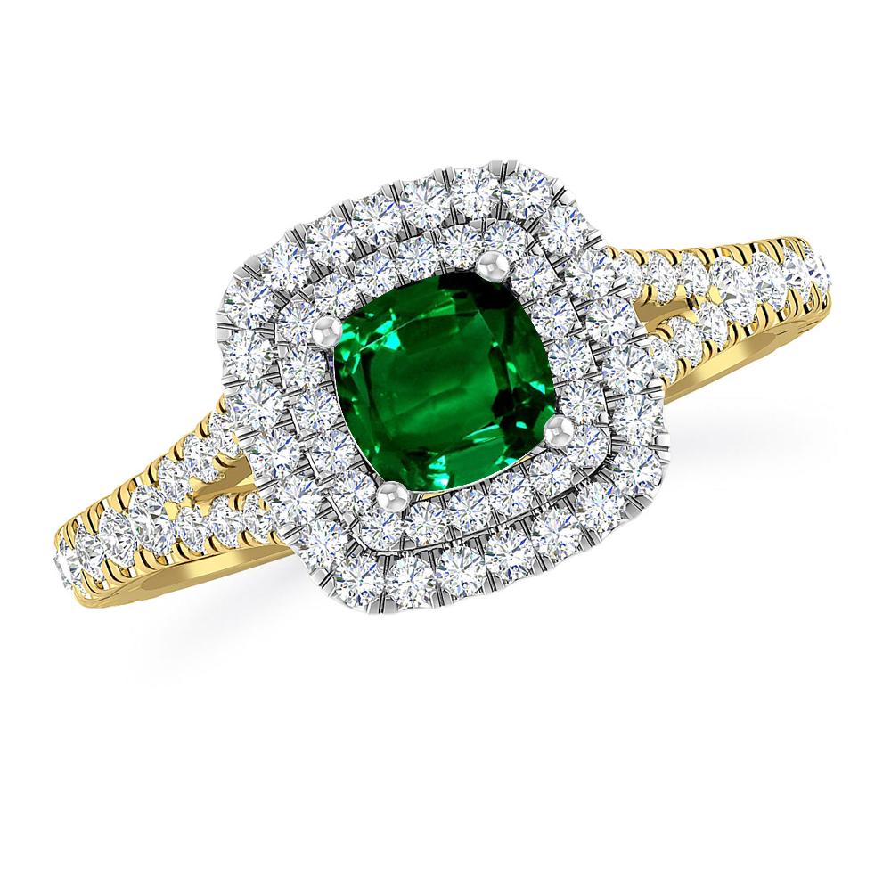 Yellow Gold/White Gold - Emerald