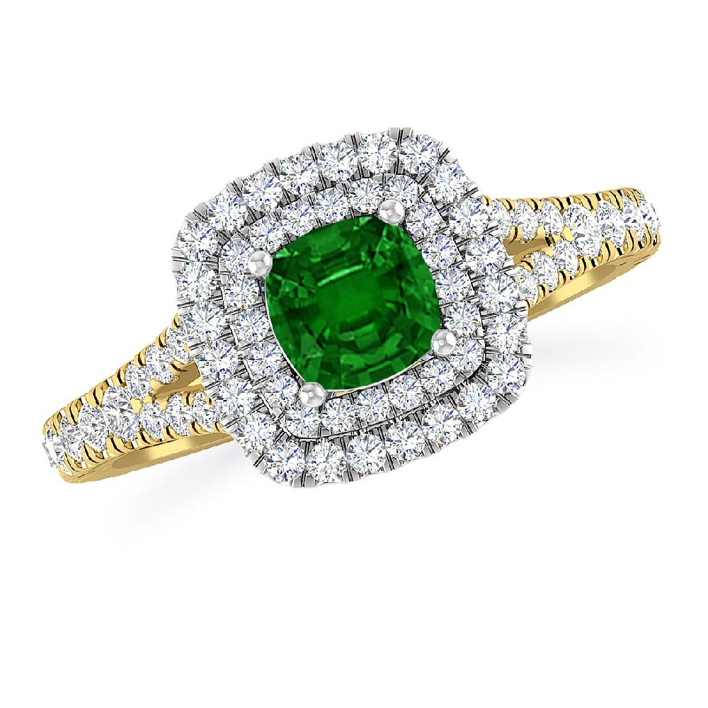 Yellow Gold/White Gold - Emerald