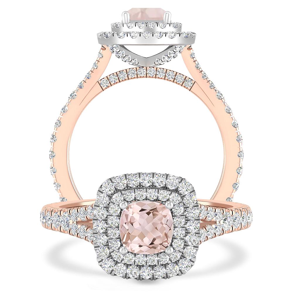 Rose Gold/White Gold - Morganite