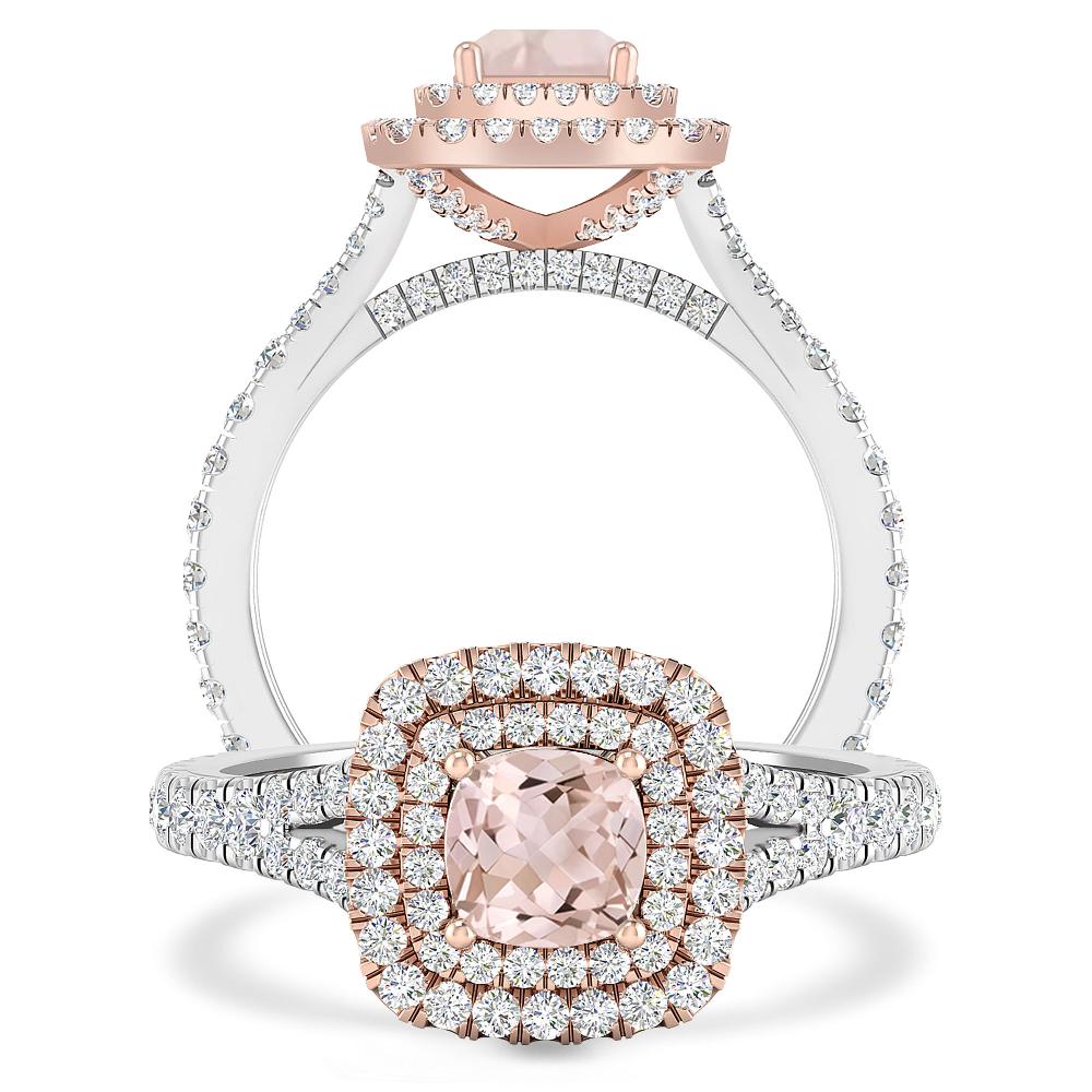 White Gold/Rose Gold - Morganite