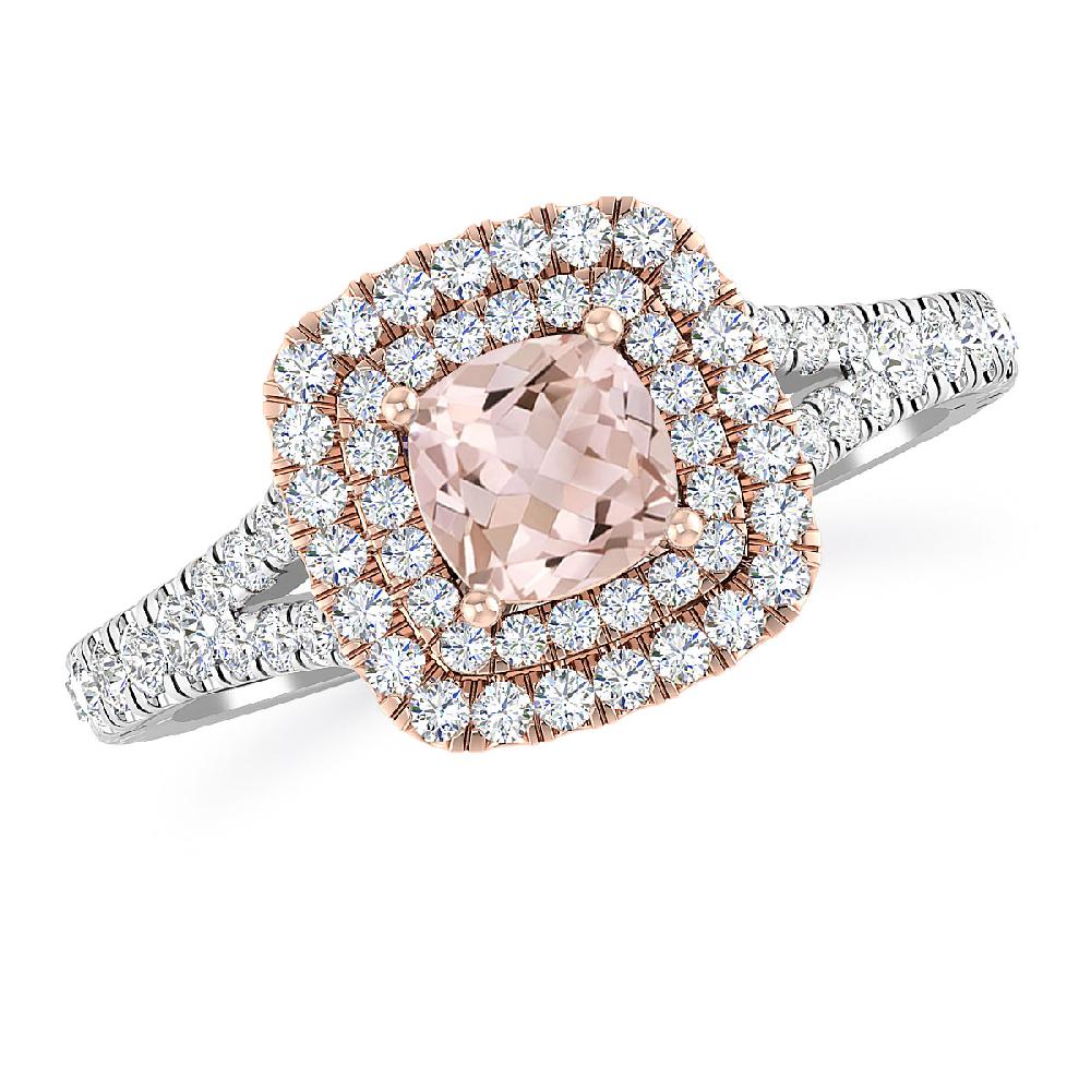 White Gold/Rose Gold - Morganite