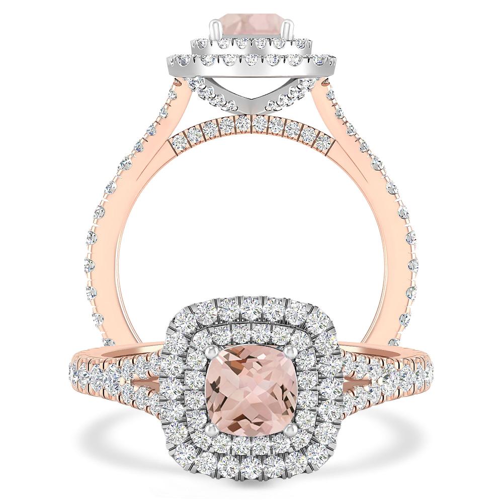 Rose Gold/White Gold - Morganite