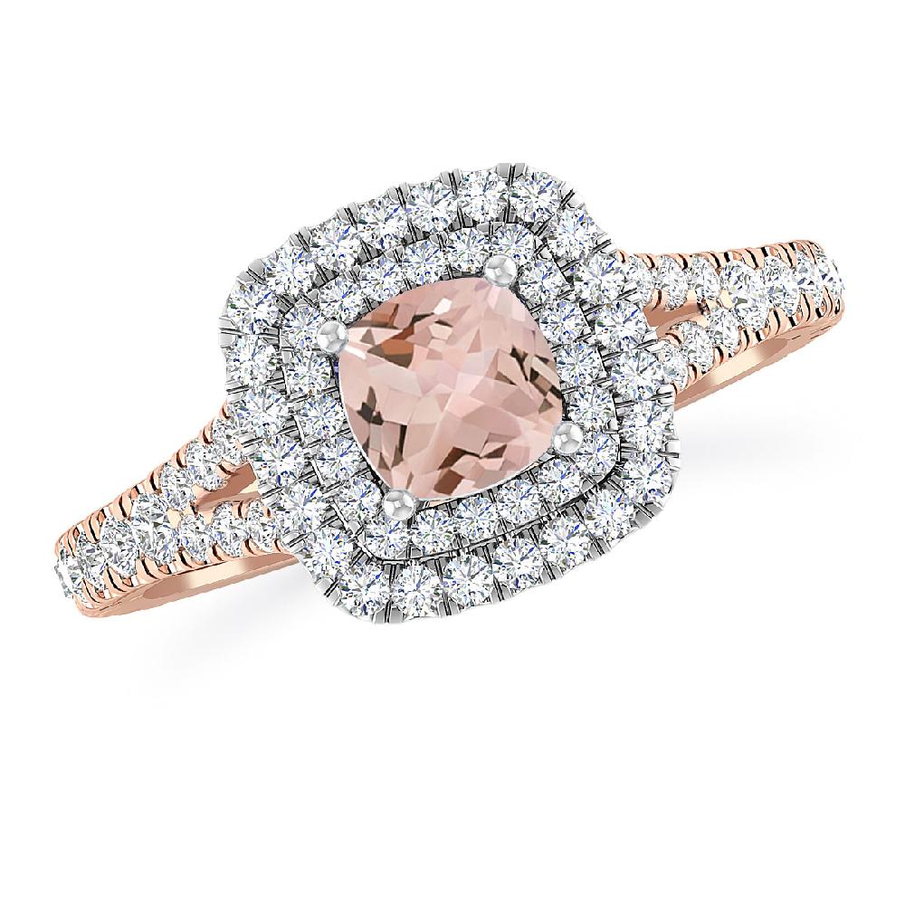 Rose Gold/White Gold - Morganite