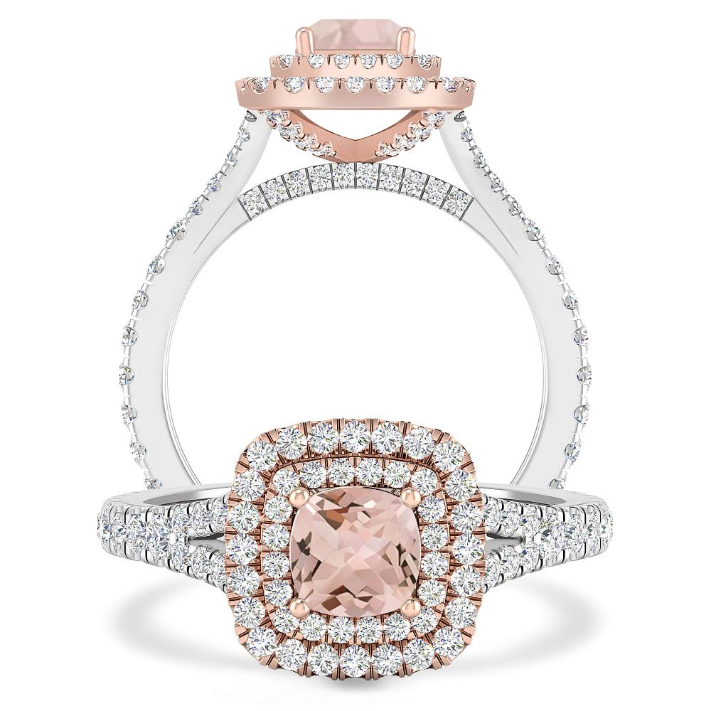 White Gold/Rose Gold - Morganite