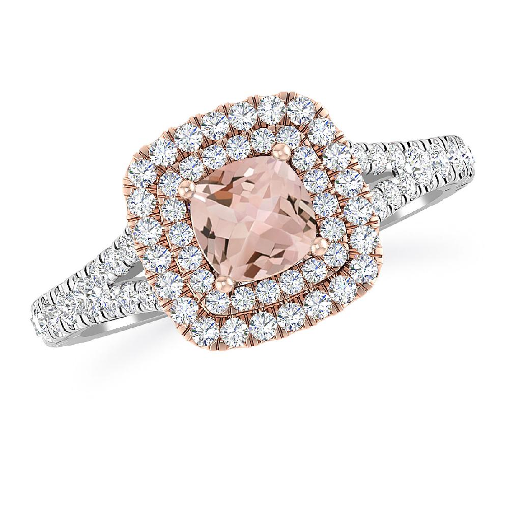 White Gold/Rose Gold - Morganite