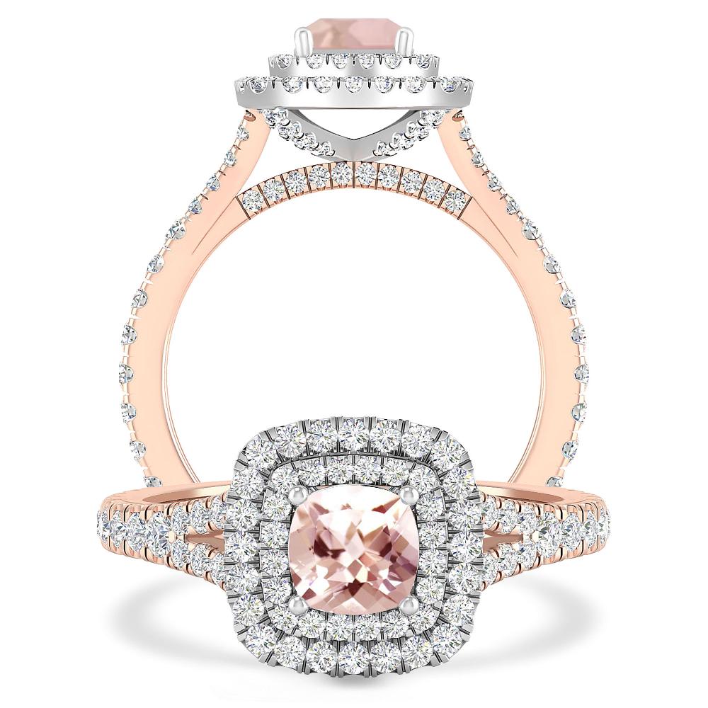 Rose Gold/White Gold - Morganite