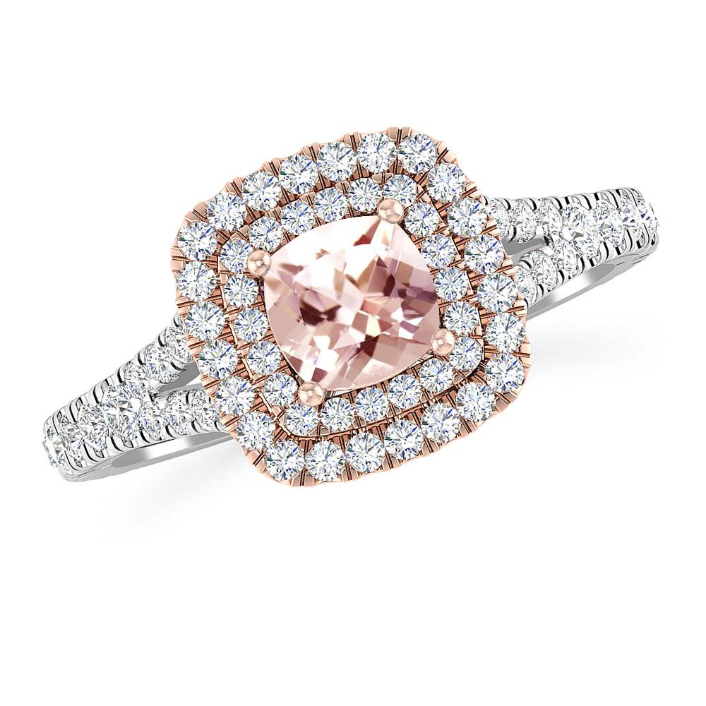 Rose Gold/White Gold - Morganite